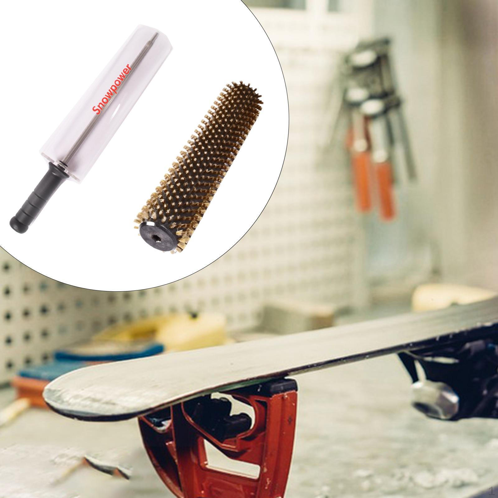 

Чехол для набора щеток для лыж с вращающейся ручкой из нержавеющей стали с хорошим сцеплением Copper Wire Brush