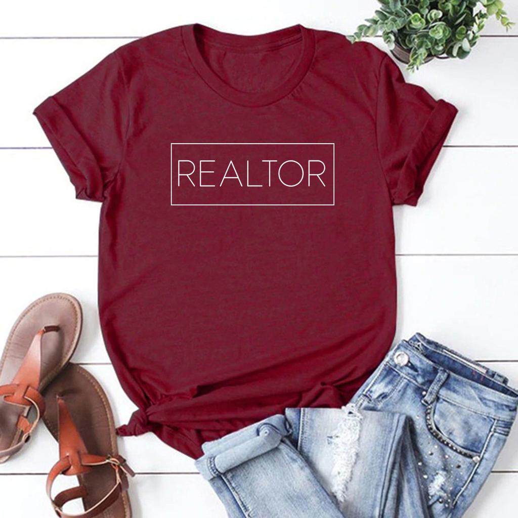 Realtor TShirt Real Estate Agent T Shirt Realtor Shirts for Women Real Estate Tshirt Short Sleeve Graphic T Shirts Streetwear