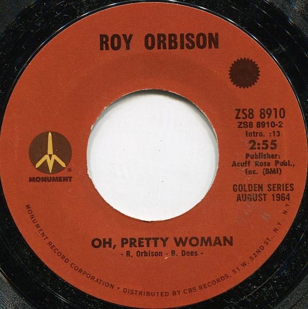 

7-дюймовая пластинка ROY ORBISON Oh Pretty Woman Its Over ZS88910 Monument US Rock Б/у