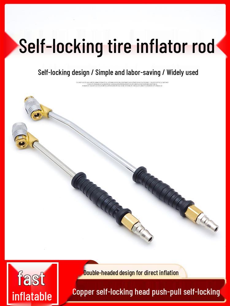Gas Strut Double-Headed Self-Locking Tire Inflation Valve for Large Trucks