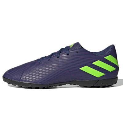 Messi 19.4 Round Toe Comfortable TF (Rubber Studs) Hard Ground Artificial Grass Soccer Shoes Men Soccer Shoes Purple Green EF1805
