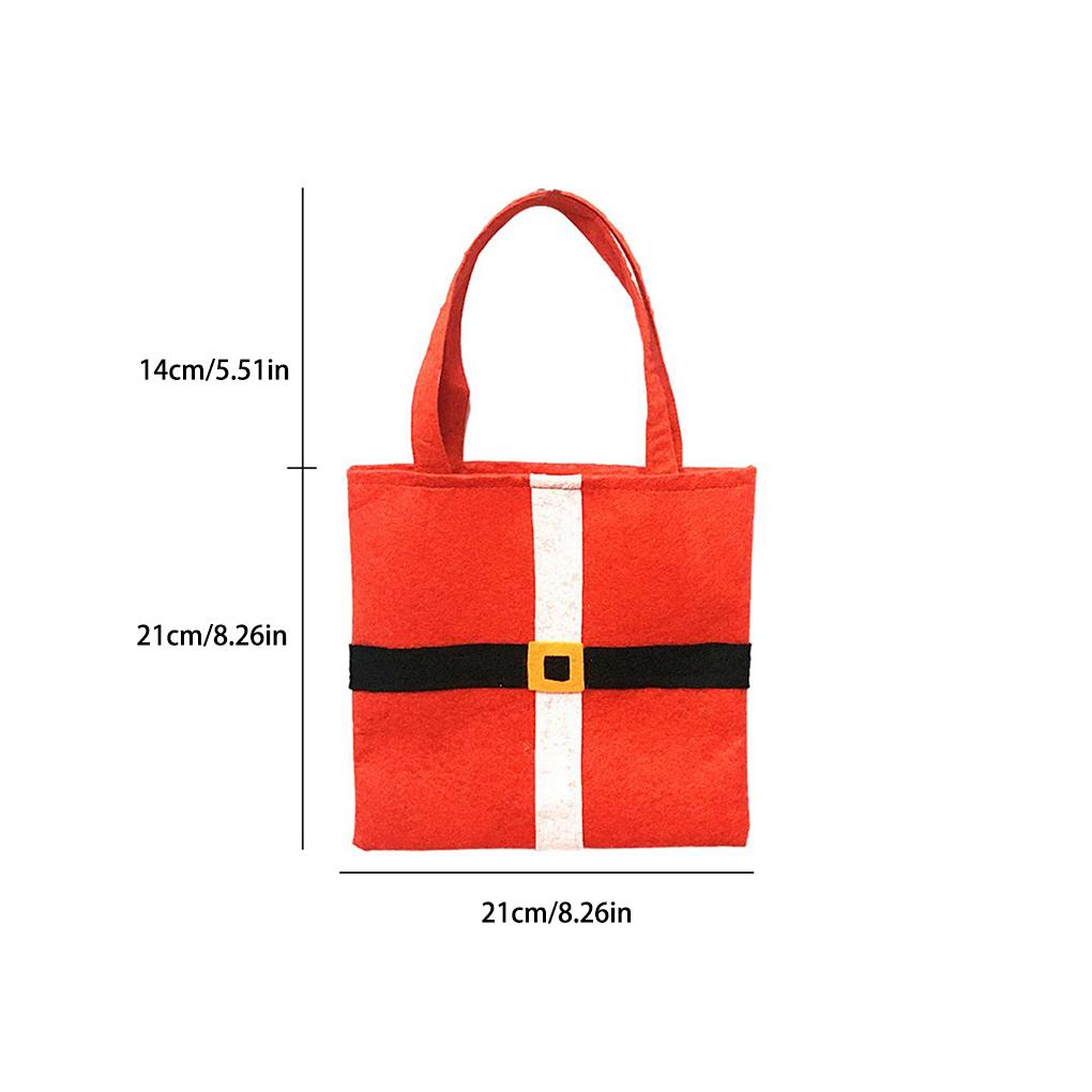 6Pcs Xmas Red Wine Bag Red Black Classic Candy Pouches Large Festival Handbags Kitchen Office Decorations Christmas Props