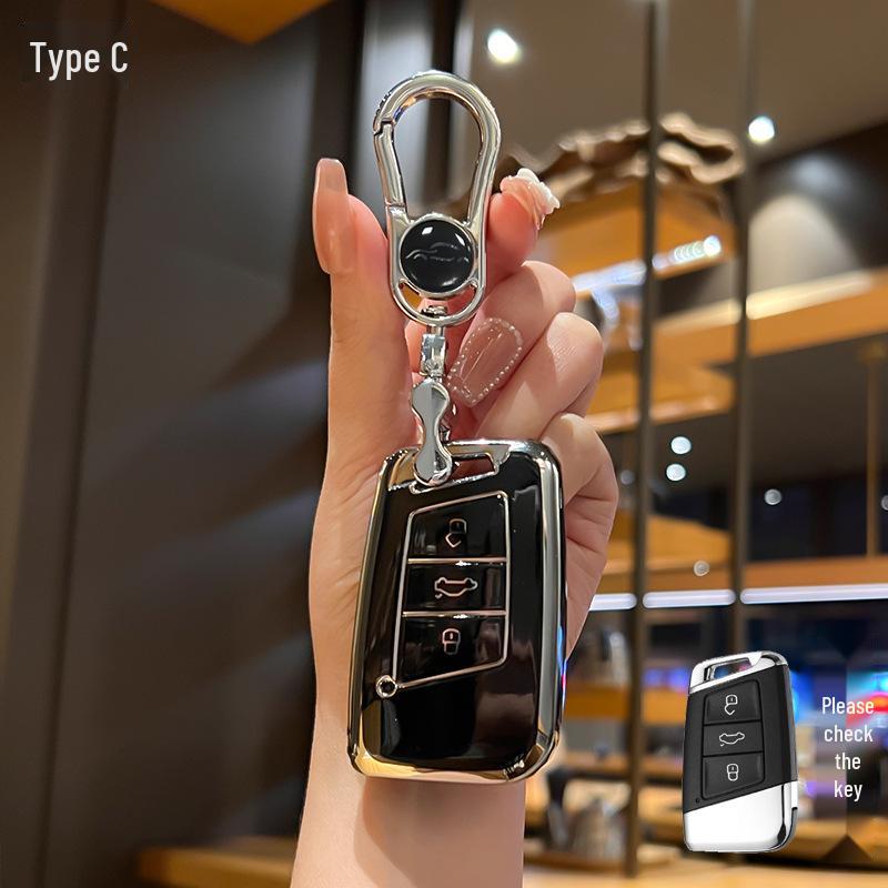 Volkswagen Key Case for 2023 Sagitar, Lavida, Bora, Polo, Tayron X, Tiguan L