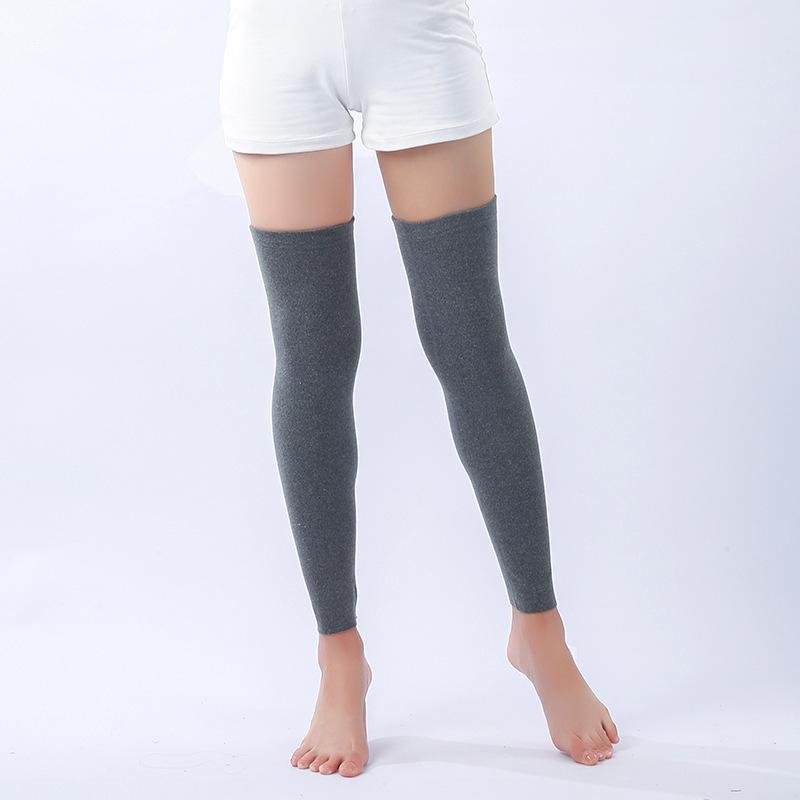 Unisex Fleece Plus Velvet Anti-Slip Thickened Over-The-Knee Leg Warmers for Cold Protection and Joint Warmth