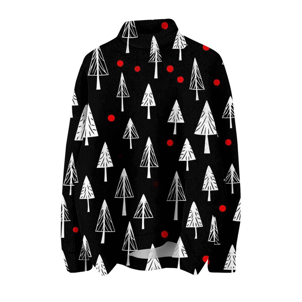 Christmas Sweatshirts For Women Knit Sweater Cute Shirt Fall Turtleneck Pullover Tops
