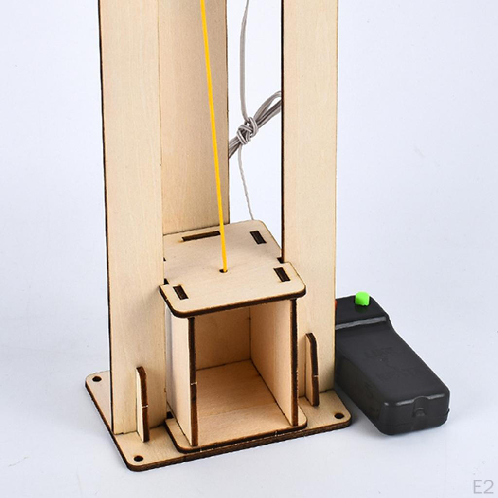 Деревянный DIY краситель ручная рукоятка модель игрушечного лифта — фото 2