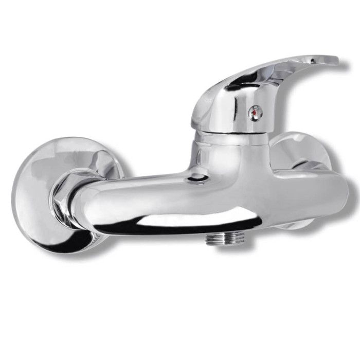 Robinet de douche mural VIDAXL avec pomme de douche amovible - Chrome