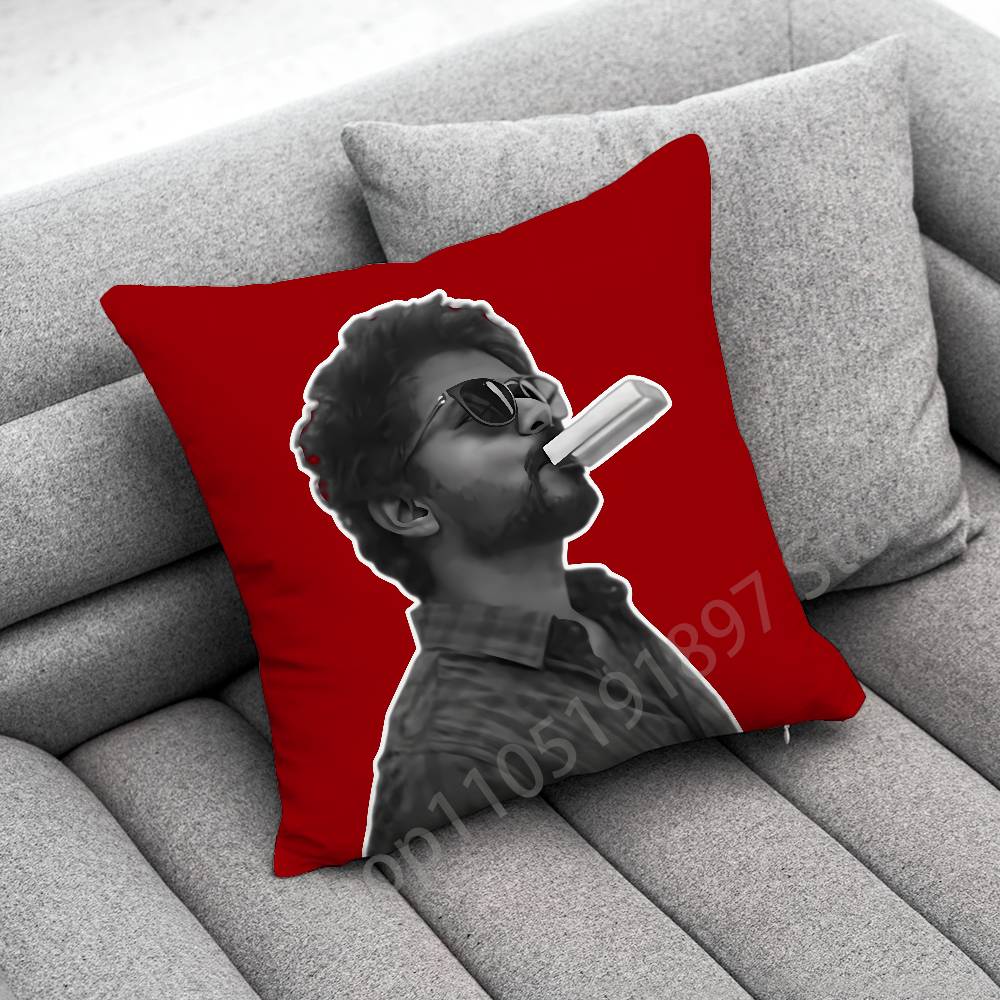 T-Thalapathy V-Vijay India Throw Pillow Case For 45*45cm 40cm 30cm 50cm 55cm Square Home Pillowcase Case 30cmx30cm