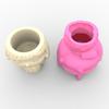 1/2Head-Planter Silicone Mold Face Flower Pot Concrete Mold Face Statue Planter Mold Face Flower Vase Epoxy Casting Mold