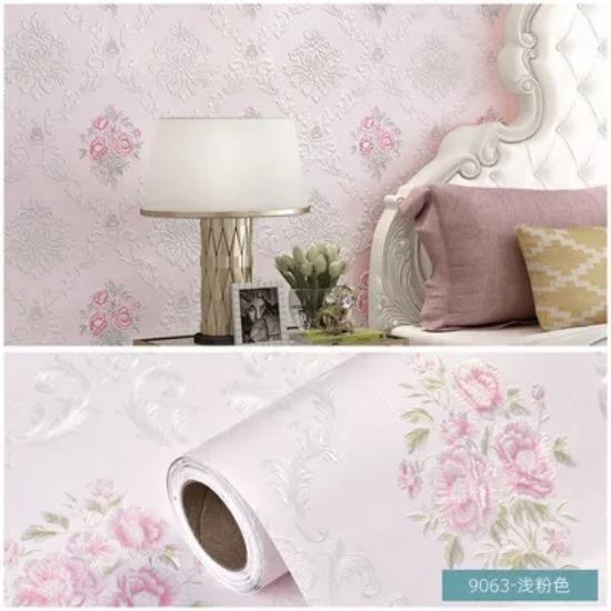 

Американские винтажные обои 5 м Декор для спальни Декор для гостиной 3D Самоклеящиеся обои Пасторальный стиль Дизайн с цветами 0.53 x 5m