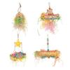 Bird Shredding Toys Colorful Anxiety Relief Parrot Shredder Foraging Toys with Hook for Lovebird Cockatiel