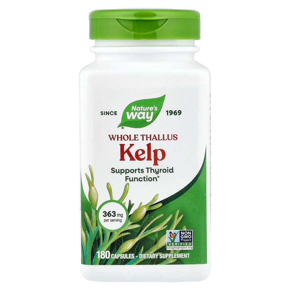 

Nature s Way Kelp Whole Thallus 600mg Vegan Capsules, 180 Count 180 pcs - 1 ea