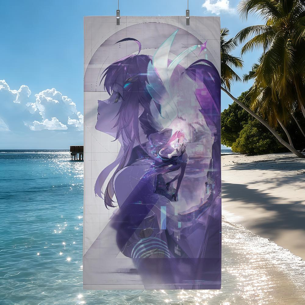 Game Wuthering Waves Aemeath Towel Quick Drying Beach Towels Are Suitable For Swimming Pools Camping Yoga And The Gym