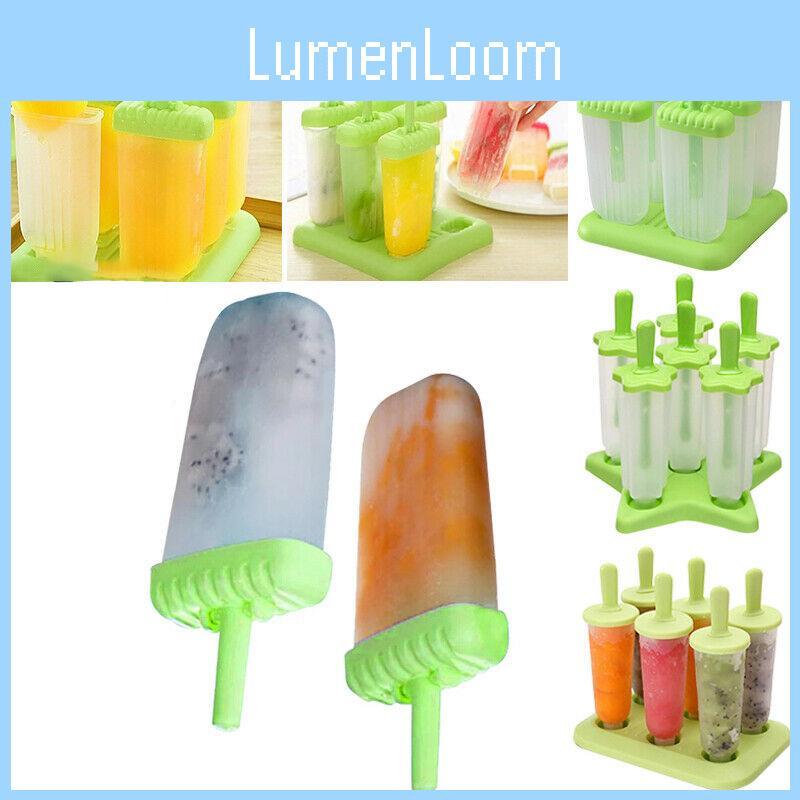 Space-saving 6pcs Pack Popsicle Mould For Homemade Ice Lolly And Frozen Yogurt