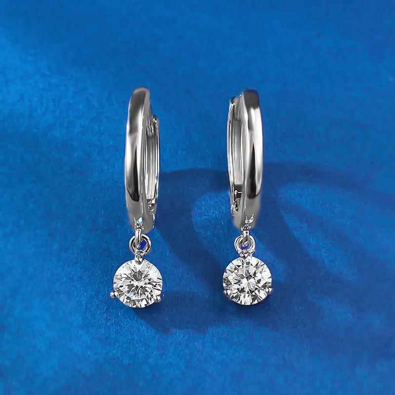

Zhuozhifan S925 Silver Classic Small Diamond Ear Cuff Earrings for Women 925 Silver