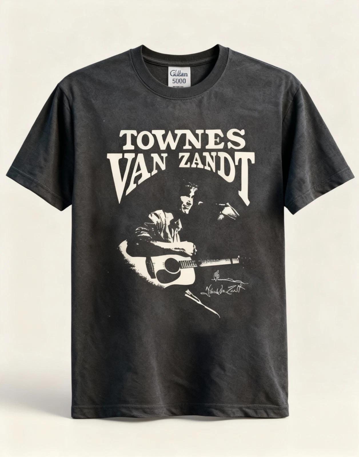 Townes Van Zandt Shirt, Townes Van Zandt Charcoal T-shirt S-5XL M