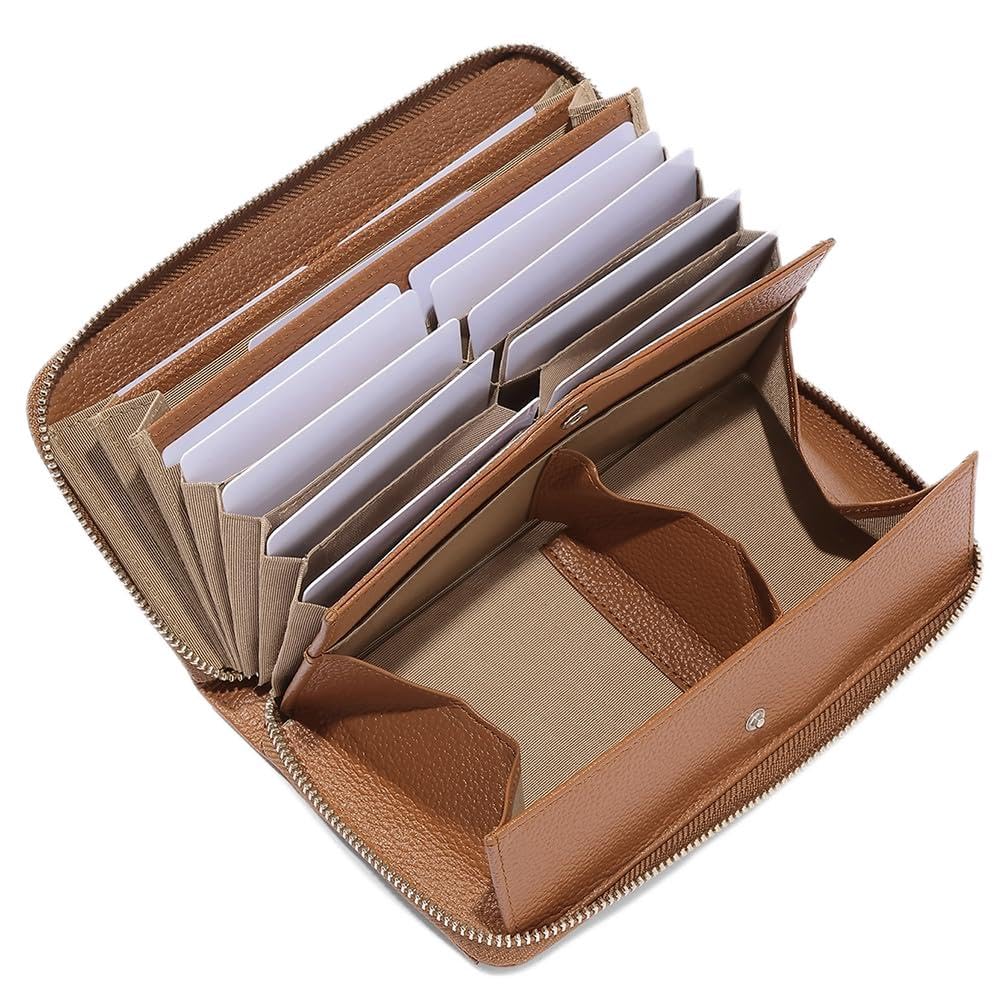 

Glen Check Long Garcon Long Separate Coin Coin Genuine Leather and Wallet, Wallet, Compartment, Box-Shaped Purse, Wallet, Men s Women s (Brown)