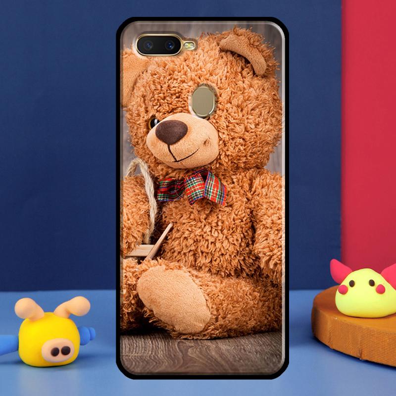 Cute Bear Case For Oppo A16 A76 A96 A58 A78 A98 A5 A9 A91 A15 A17 A77 A52 A72 A74 A94 A54S A57S Cover