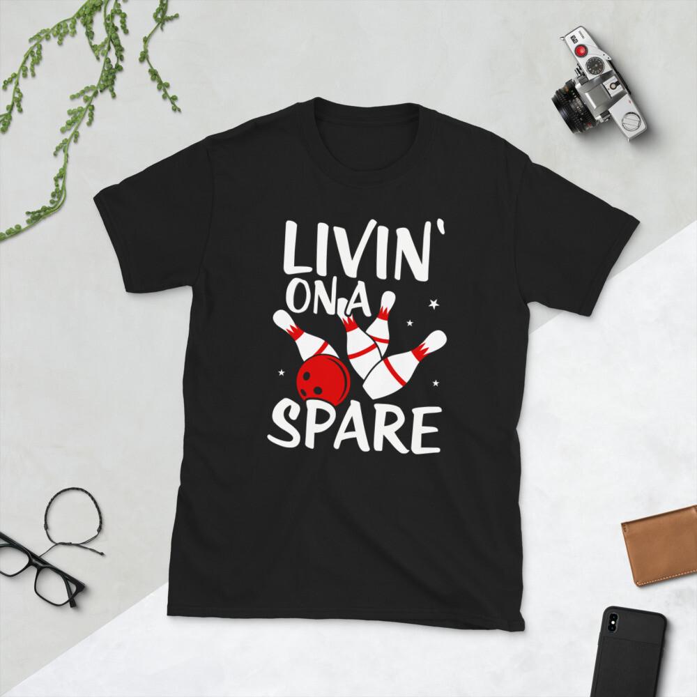 Living on a Spare Shirt Bowling League Team Shirt Funny Bowl S разноцветный