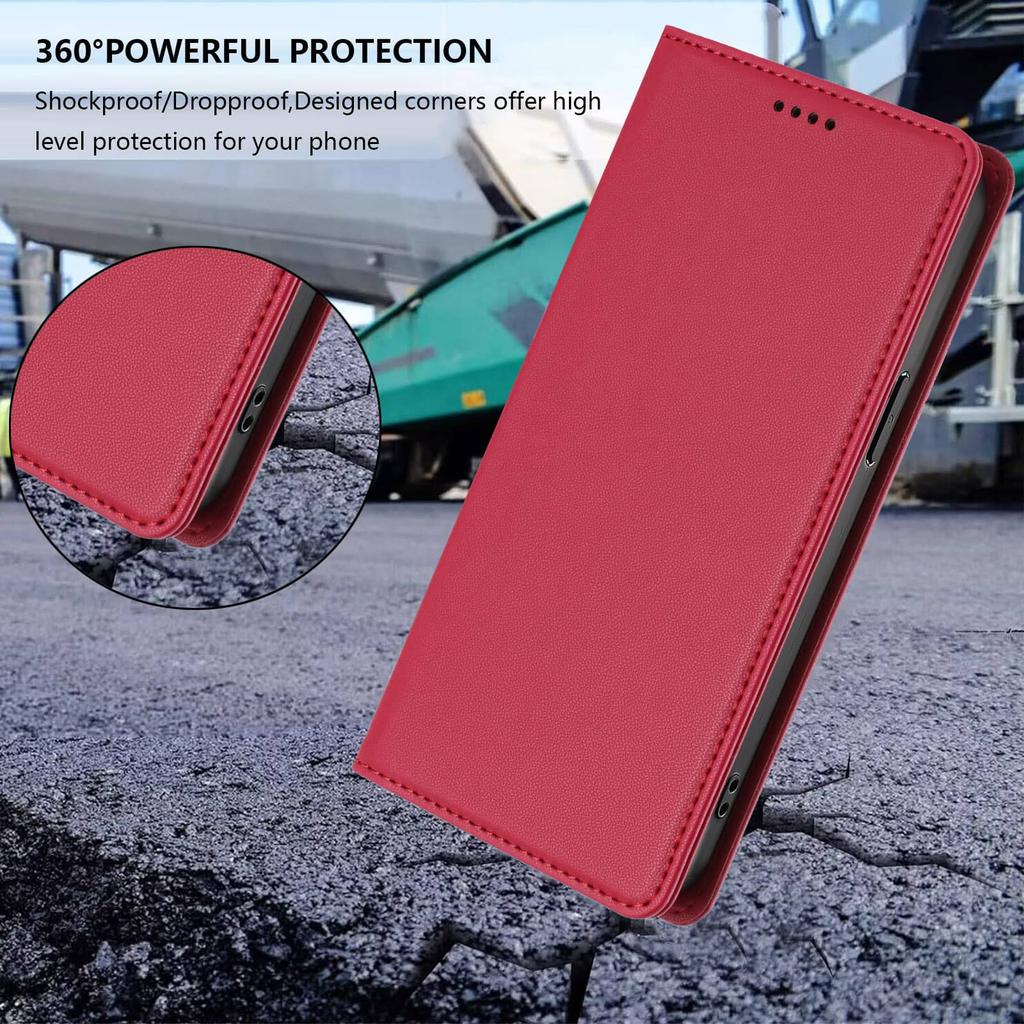 WEFOR Wallet Case für Samsung Galaxy S22 S21 S20 Ultra S10 S9 S8 Plus S7 S6 mit magnetischer Klapphülle, Kartenfächern & Ständer