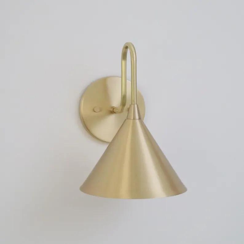 Handcrafted Brushed Brass Wall Lamp Artisan Elegance for Your Home