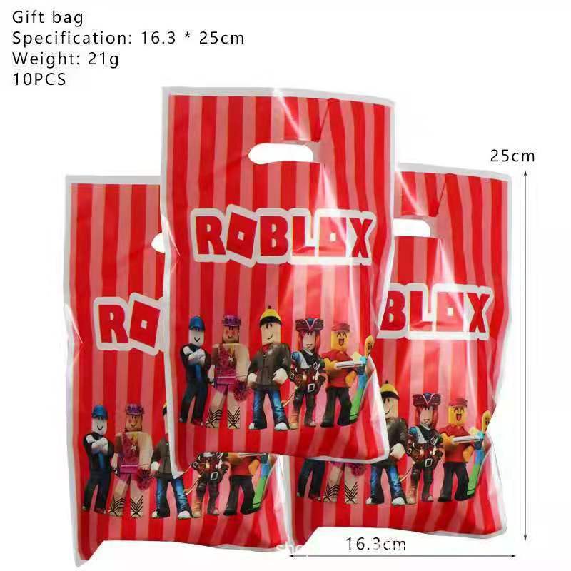 Roblox Sandbox Game Theme Birthday Party Decoration Set Latex Balloons Banner Cake Toppers Party Tableware For Kids Celebration