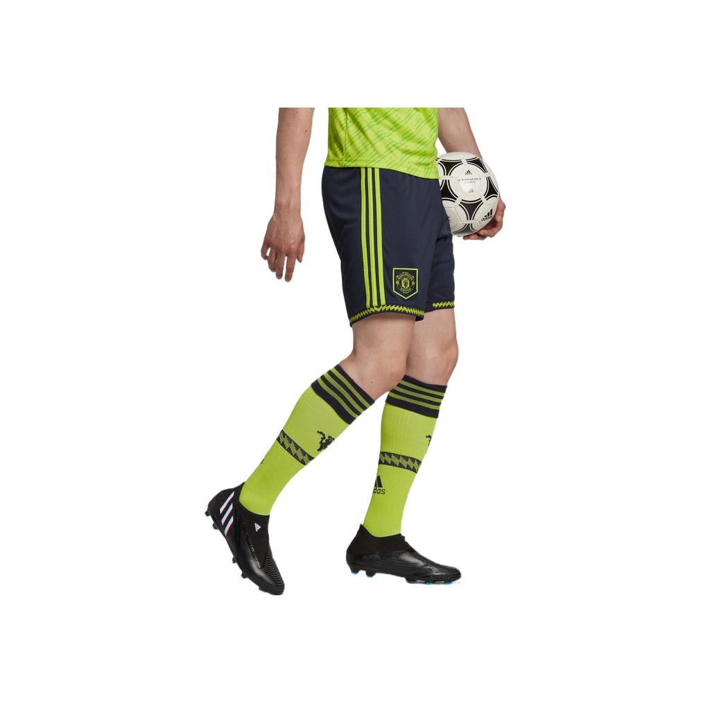 adidas FW22 MUFC 3 Ρίγες Ίσια Ποδοσφαιρικά Σορτς Ανδρικά Σορτς Μαύρο HE2980