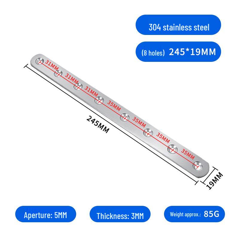 Thickened Stainless Steel I-shaped Angle Bracket for Table and Chair Fixing