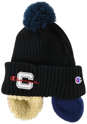 [Champion] Dziecięca czapka zimowa 430-0022 Czarna 53~55cm Rozmiar uniwersalny