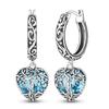 925 Sterling Silver Earrings Women Zirconium Sparking Tree of Life Drop Earring For Anniversary Wedding Jewelry Gifts