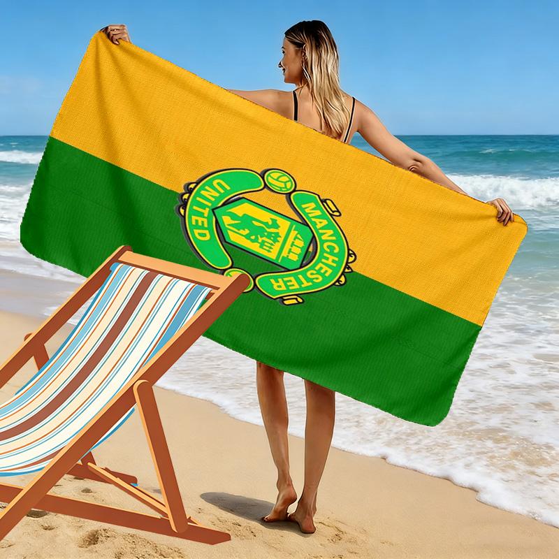 Asciugamano da Spiaggia con Stampa Manchester United, Asciugamano Grande Morbido ad Asciugatura Rapida per Spiaggia Campeggio Nuoto