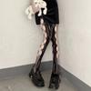 Y2K Damen Goth Punk Sexy Messer Schnittschäden Netz Leggings Strumpfhosen Strümpfe Ausgehöhlte Muster Strumpfhosen Netzsocken