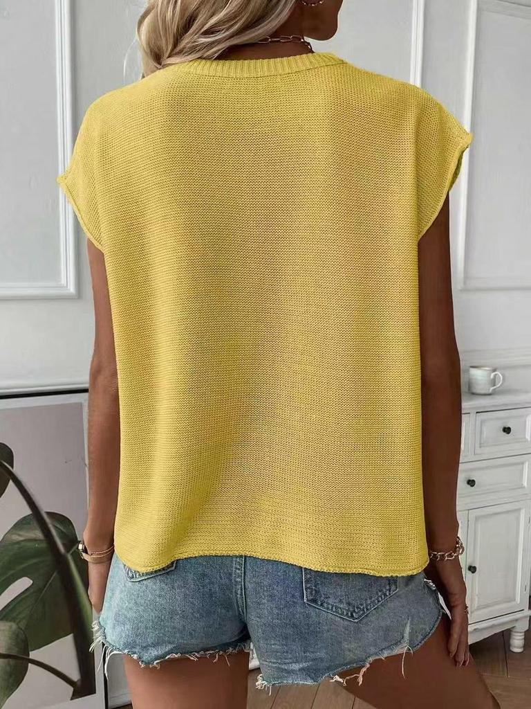 2026 Women's Casual Summer Knit Top - Versatile, Slimming, Loose Fit