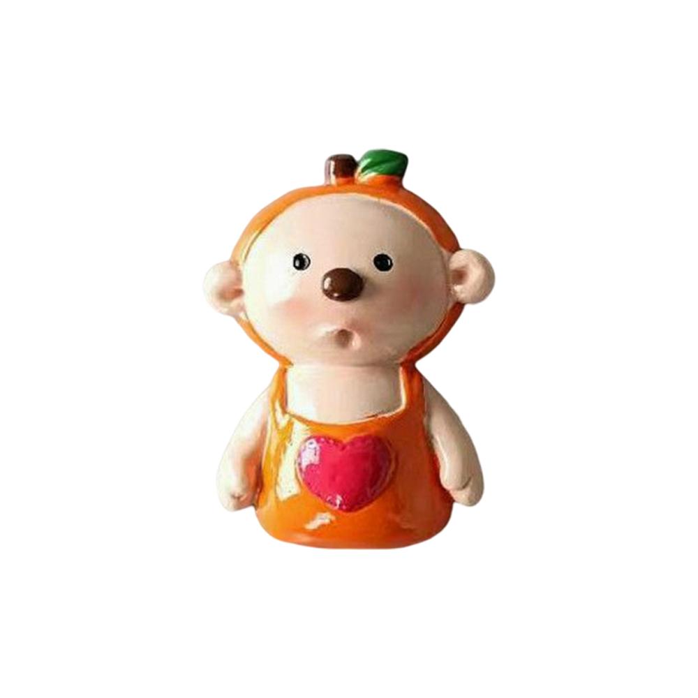 New Cartoon Cute Fruit Doll 3D Resin Refrigerator Stickers Strawberry Watermelon Orange Pear Home Kitchen Decoration Gifts