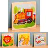 Puzzle 3D en Bois pour Tout-Petit avec Association d'Animaux et Blocs à Emboîtement pour l'Éducation Précoce