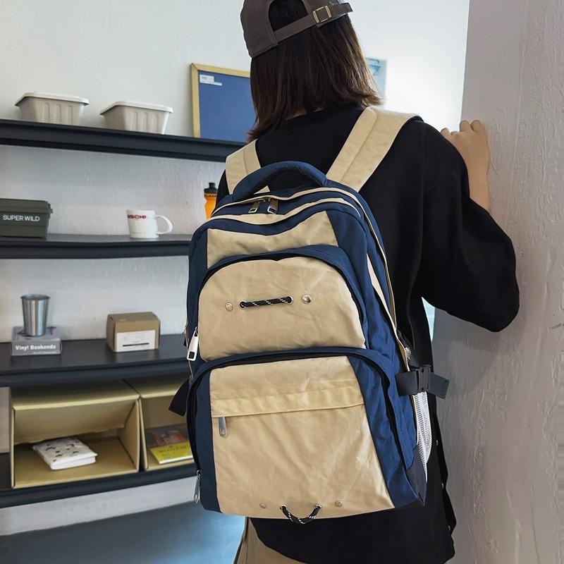 New Nylon Retro Outdoor Sports Travel Backpack College Student Computer Bag Junior High School Student Schoolbag