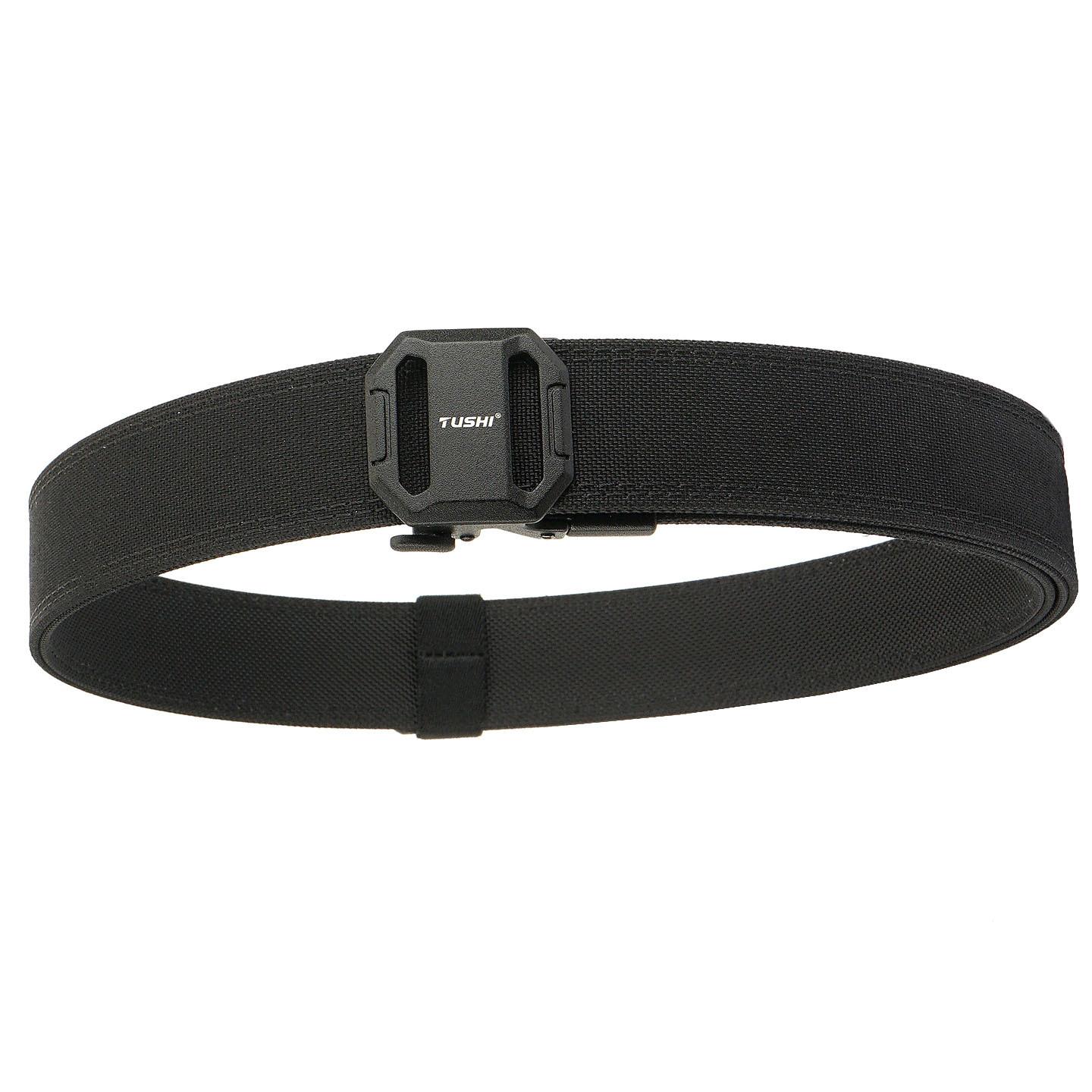3.8 Double-layer Thick Belt CS Outdoor Multifunctional Automatic Buckle Upgraded Version Hanging Nylon 120cm чёрный