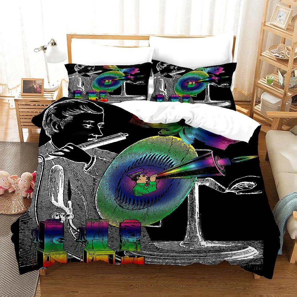 Comforter Abstract Painting Home High Quality Super Soft Comfortable Cotton Bedding Set Eu Double Size Bedclothes Dropship