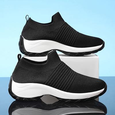 Fashion 2024 Summer Anti Slip Travel Comfortable Single Shoes for Women's Designers Slope Heel Mesh Breathable Lazy Casual Loafers Shoes