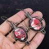 Kingman Red Mohave Copper Turquoise Earring Copper Wire Wrapped Earring Gemstone Handmade Earring Copper Wire Jewelry Designer Drop Earrings