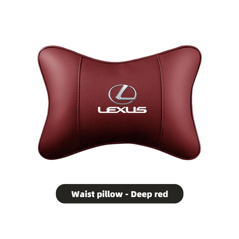 Car Leather Headrest Seat Waist Cushion Lumbar Pillow For Lexus F-SPORT ES RX NX LS UX LM LX GX LC RZ IS CT GS RC HS SC TX LBX