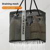 1PC Cesto da bagno di grande capacità Rete drenante Borsa da bagno Portatile a mano Borsa da toilette da viaggio Cesto portaoggetti per bucato sporco