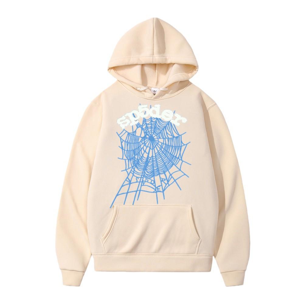 Trendy European Spider Web Print Hoodie for Couples - Unisex Hip Hop Sweatshirt