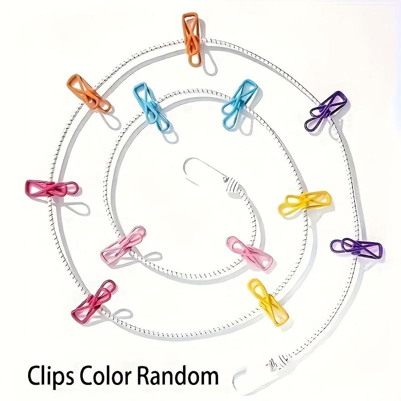A Travel Portable Clothesline Set with 12 Clips, Suitable for Indoor And Outdoor Use, Lightweight And Sun-Resistant, Perfect for Drying Clothes, Bags