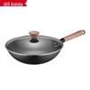 ASD 32CM Wyrafinowany Żelazny Wok z Pokrywką