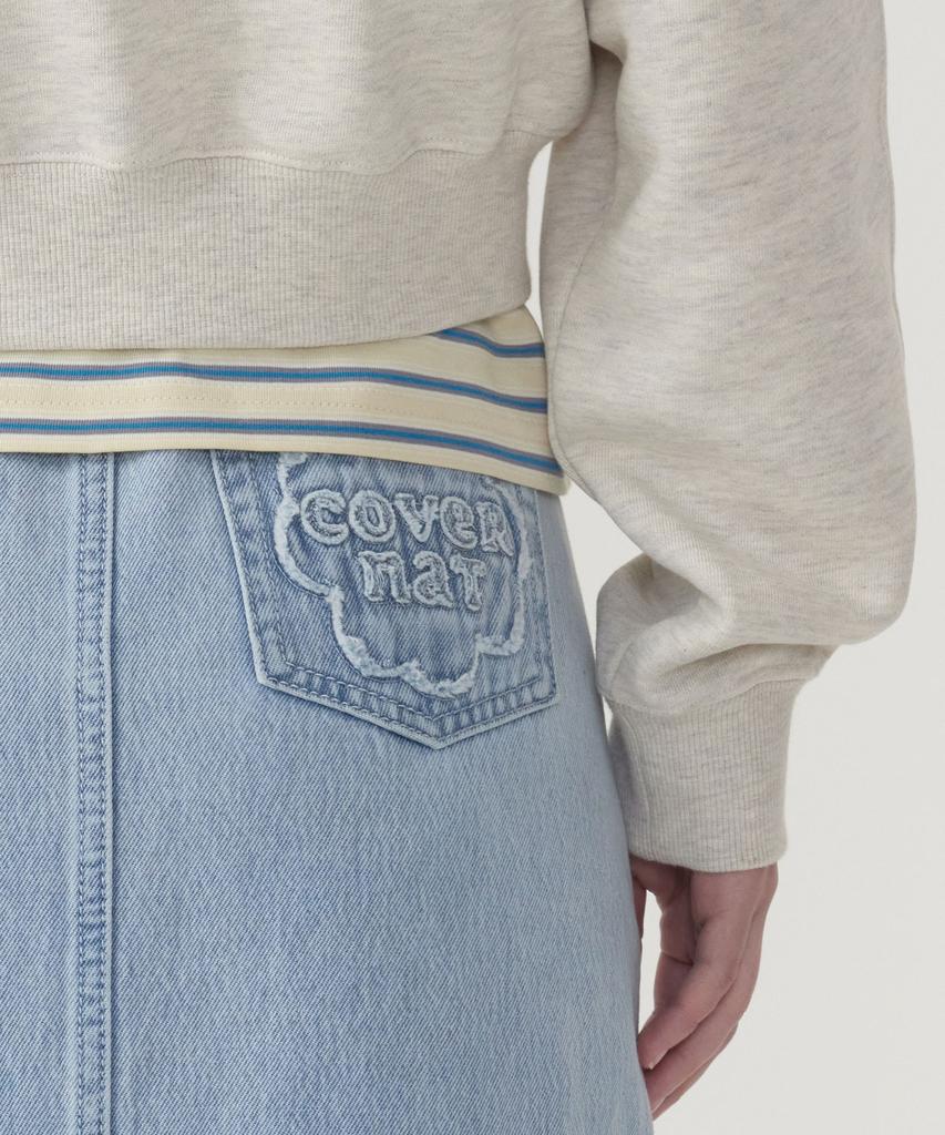 COVERNAT WOMAN Denim Long Skirt Light Blue