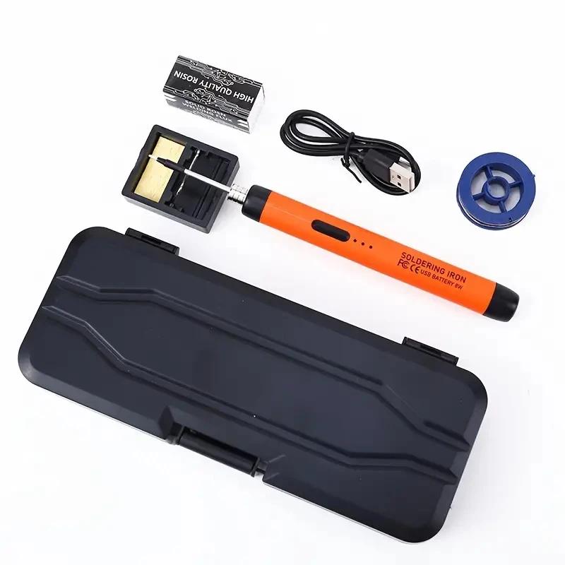 

Портативный электрический паяльник с внутренним нагревом, зарядка через USB, комплект электрического паяльника, регулируемая температура 300-450 ℃