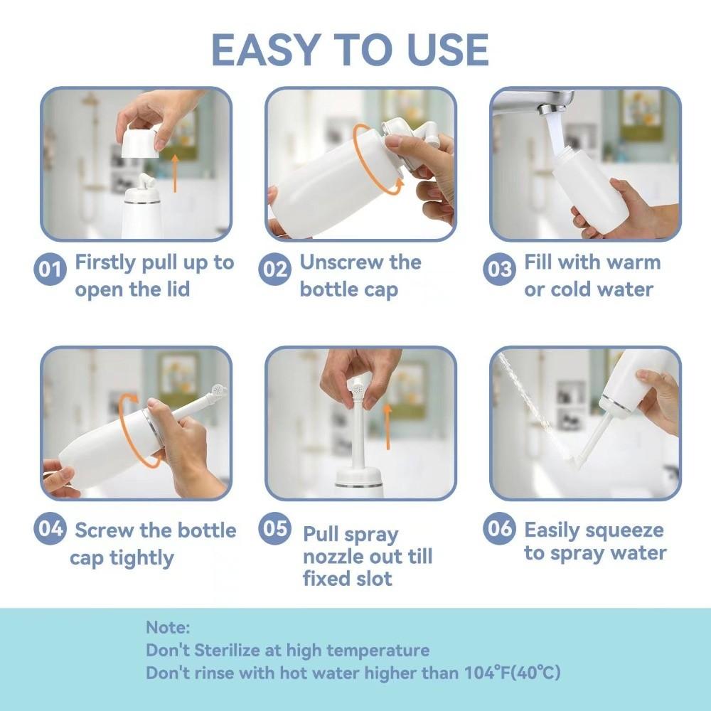 400ml Portable Travel Bidet Bottle Reusable Leak-Proof Women Bidet Spray Feminine Care Postpartum Recovery Handheld Cleaner