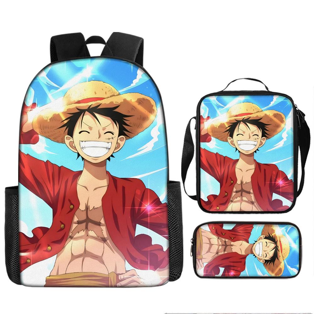 ONE PIECE Schoolbag Luffy Large-capacity Junior High School Students, Primary School Students, Grades 3 To 6, Junior High School Boys Backpack Set