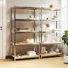 Day and Night - Day and Night Shelving 5 Levels 2 Units Steel Plywood Silver